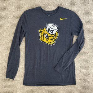 Nike Michigan Dri-FIT Long Sleeve unisex small, UMich Vintage Wolverines